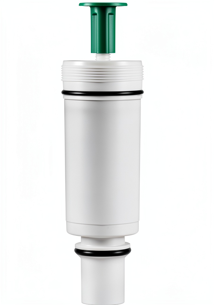 Edifla flush valve cartridge installed in a pressure assist toilet tank