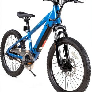 JOYSTAR 20 Inch Electric Mountain Bike for Kids Blue 125Wh Battery-0